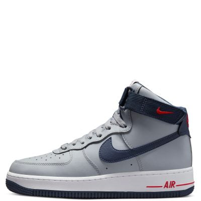 Air Force 1 High Wolf Grey/College Navy-University Red