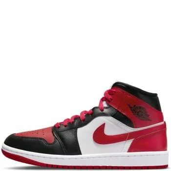 Air Jordan 1 Mid Black/Gym Red-White