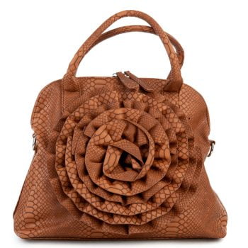 Classy Rose Handbag Brown