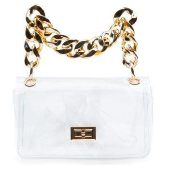 Clear Gold Chain Crossbody Bag Clear Gold