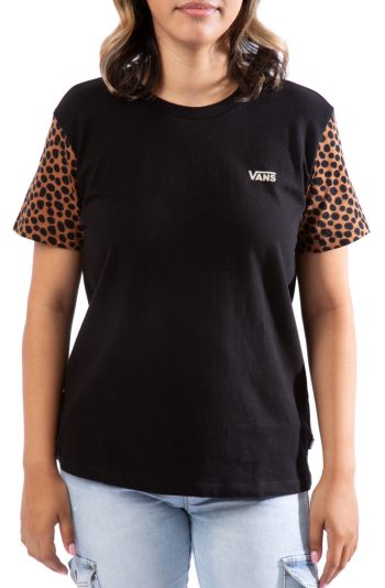 Wild Colorblock Leopard T-Shirt Black/Leopard