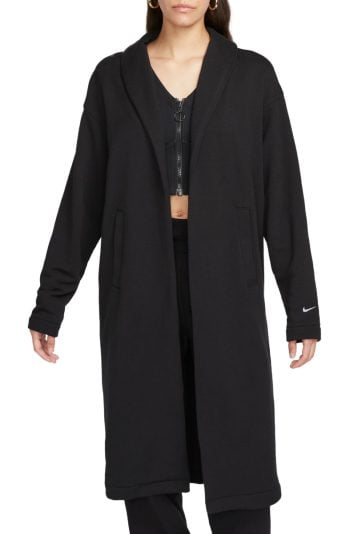 Oversized French Terry Duster Black/Flat Pewter