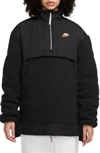 Sportswear City Utility 1/4-Zip High-Pile Jacket Black/Black