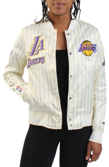 Lakers Retro Pinstripe Jacket off-white