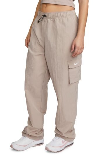 Nike Sportswear Essential High-Rise Woven Cargo Pants Diffused Taupe/White