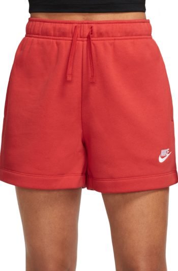 Nike Sportswear Club Fleece Mid-Rise Shorts University Red/White