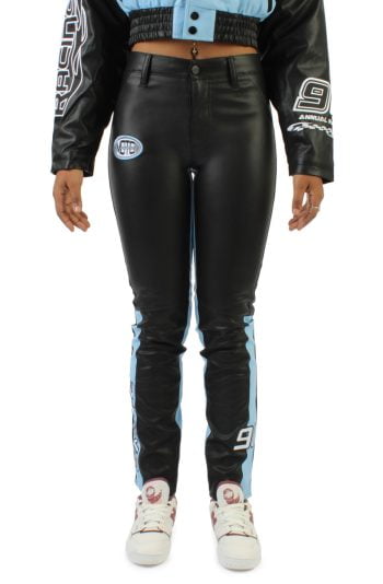 Racing Leather Pants Black/Blue
