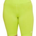 Sportswear Essential Mid-Rise Bike Shorts Atomic Green/White