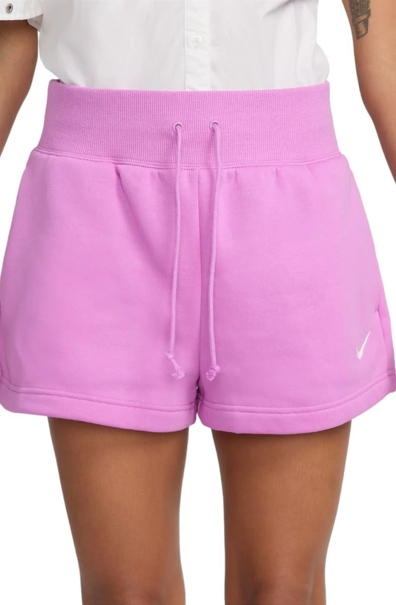 Sportswear Phoenix Fleece High-Waisted Loose Shorts Rush Fuchsia/Sail