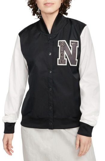 Sportswear Varsity Jacket Black/Sail/Dk Smoke Grey/Dk Smoke Grey