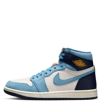 Womens Air Jordan 1 High OG "First in Flight University Blue and Midnight Navy