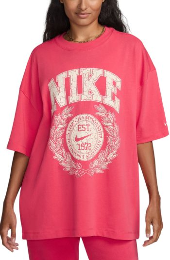 Essential Oversized T-Shirt Aster Pink/Pale Ivory