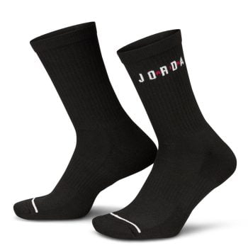 Jordan Crew Socks (6 Pairs) Black/Gym Red/White