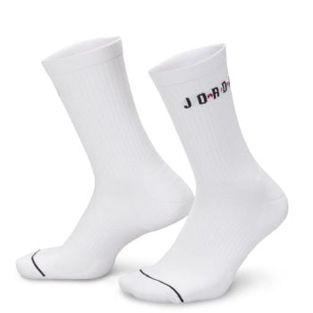 Jordan Crew Socks (6 Pairs) White/Gym RedBlack