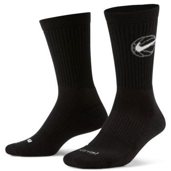 3-Pack Everyday Crew Basketball Socks Black/White