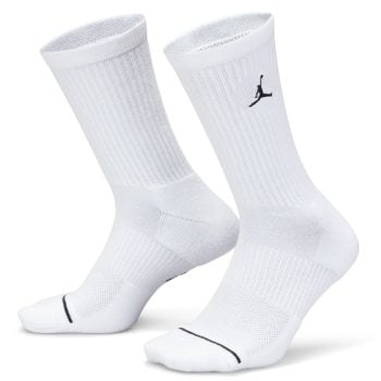 3 Pack Jumpman Cushioned Crew Socks White/Black