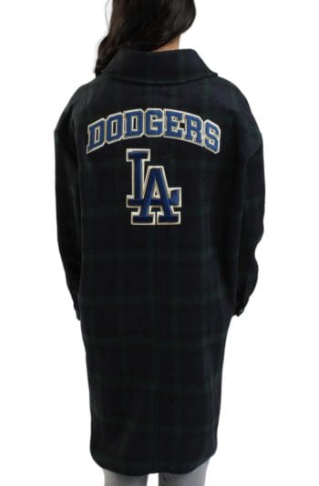 Dodgers Plaid Shacket Green Plaid