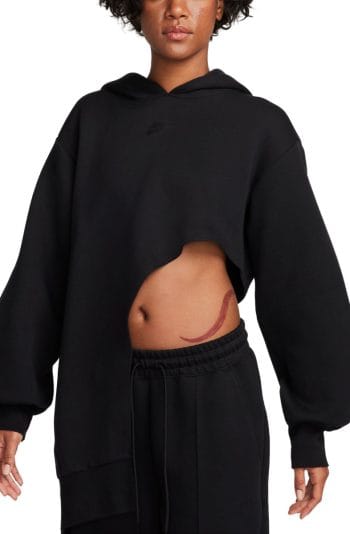 Oversized Asymmetrical Hoodie Black