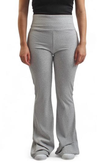 Essentials Rib Flared Leggings Medium Grey Heather