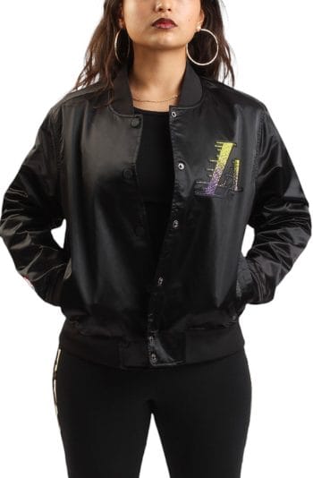 NBA Los Angeles Lakers Jewels Satin Jacket Black