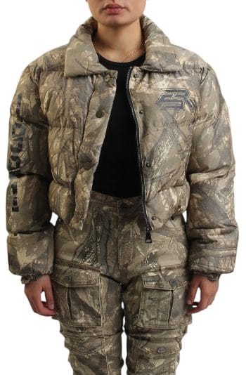 Patched Puffer Jacket Camo