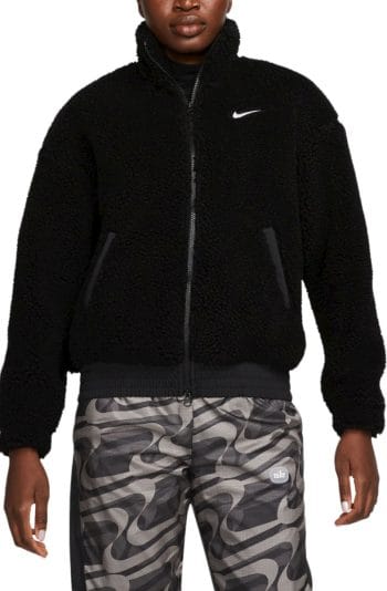 Sportswear Swoosh Plush Jacket Black/White