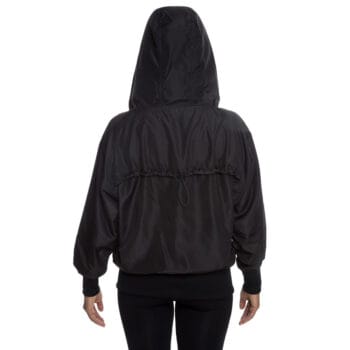 Women Nylon Windbreaker BLACK Jackets S BLACK
