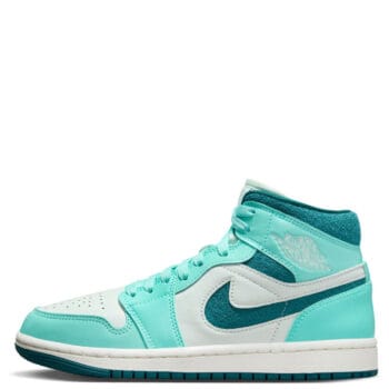 Women Air Jordan 1 Mid SE Bleached Turq/Sky J Teal-Barely Green Sneakers 10.5 Bleached Turq/Sky J Teal-Barely Green