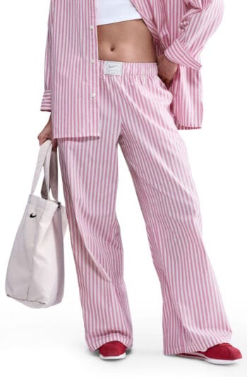 Women Sportswear Mid-Rise Loose Striped Pants Playful Pink/Sail Pants M Playful Pink/Sail