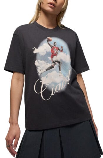 Women Flight Graphic T-Shirt Off Noir/White T-shirts S Off Noir/White