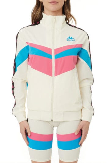 Women Authentic Football Cimanhi Track Jacket White Cream/Hot Pink/Blue Turkis/Black Jackets XS White Cream/Hot Pink/Blue Turkis
