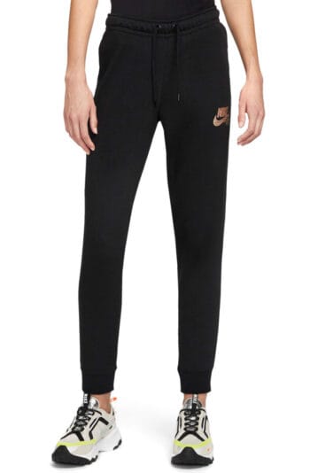 Women Sportswear Club Fleece Tight Fit Glitter Pants Black Pants L Black