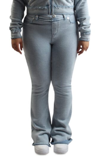 Women WASHED BIG T RAW EDGE TRACK PANT Pacific Pants XL Pacific