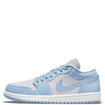 Women Air Jordan 1 Low Football Grey/Aluminum-White Sneakers 10