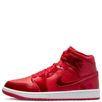 Women Air Jordan 1 Mid SE University Red/Pomegranate-White Sneakers 8
