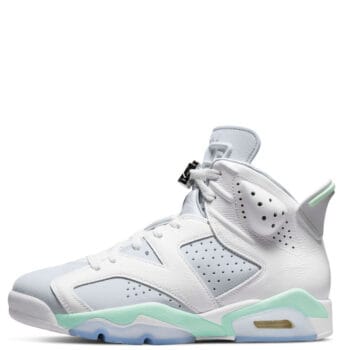 Women Air Jordan 6 Retro White/Pure Platinum-Mint Foam Sneakers 7.5