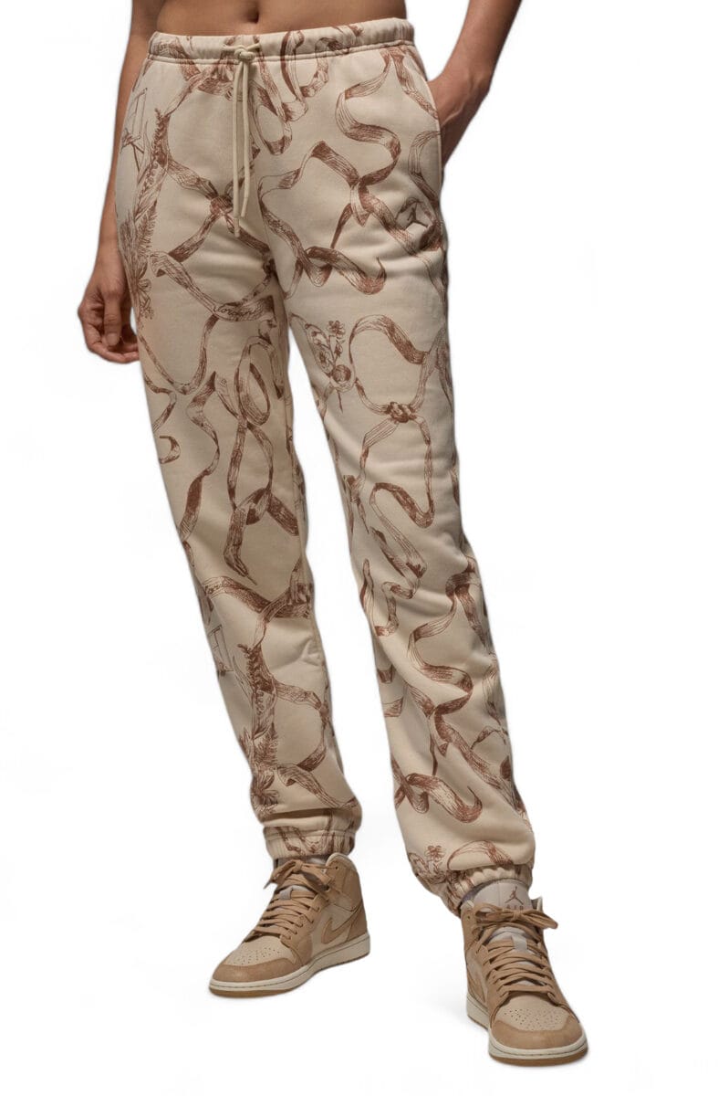Women Brooklyn Fleece Printed Pants Legend Lt Brown/Legend Md Brown Sweatpants M Legend Lt Brown/Legend Md Brown