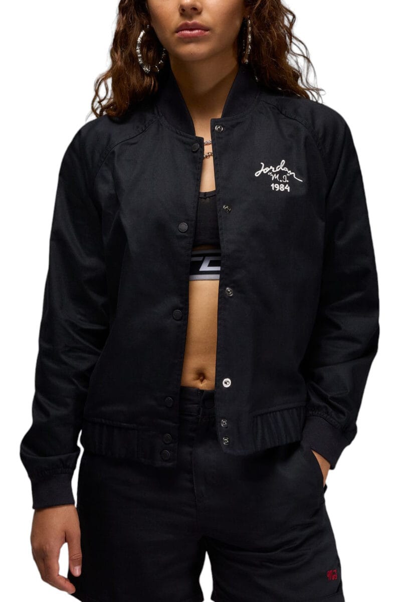 Women Jordan Varsity Jacket Black/Sail Jackets S Black/Sail