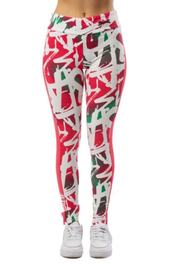Women Parker Leggings Fuchsia/Green Pants L Fuchsia/Green