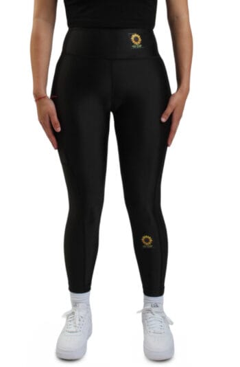 Women Sunflower Leggings Black Pants S Black