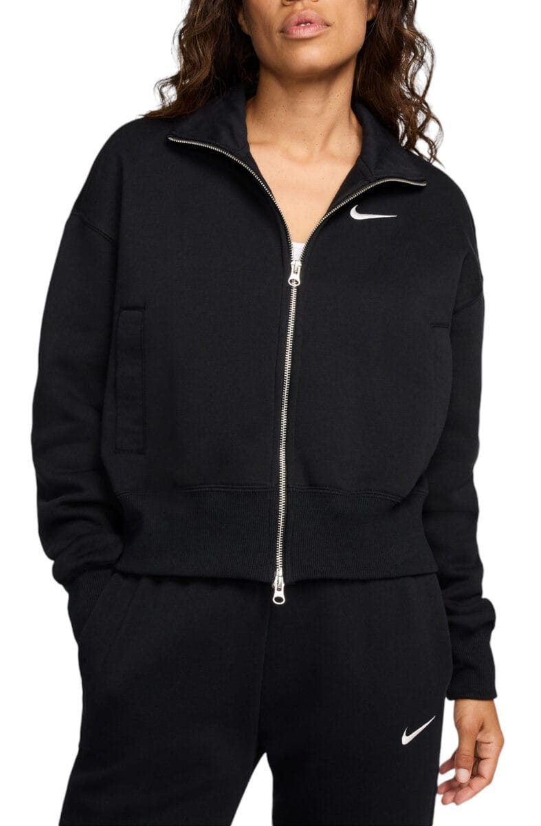 Women Sportswear Phoenix Fleece Oversized Track Jacket Black Sweatshirts S Black